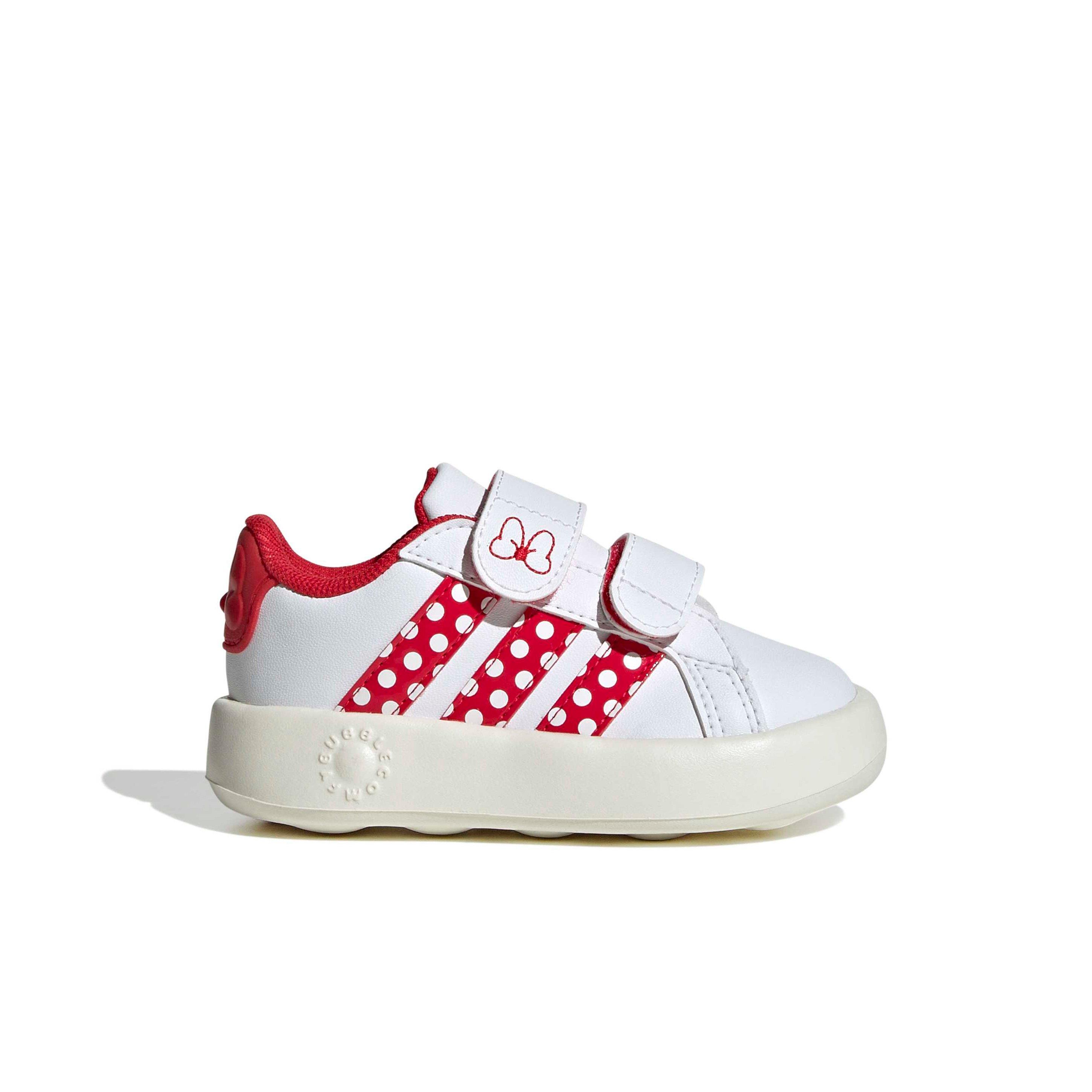 adidas Disney Minnie Mouse Grand Court "Ftwr White/Pure Ruby/Off White" Infant Girls' Shoe - WHITE/RUBY/OFF WHITE